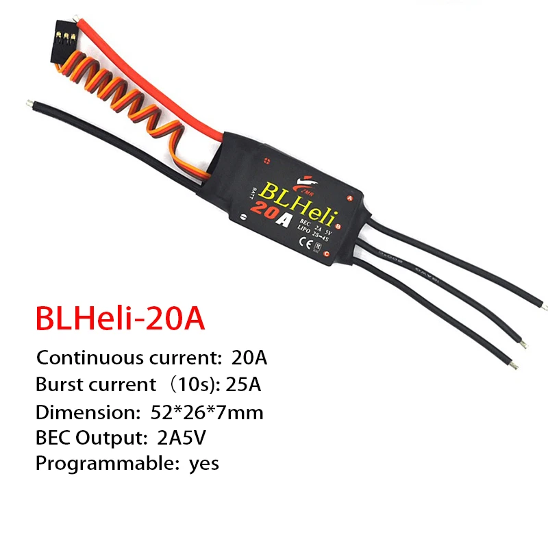 Rc Speed Controller Original Brushless ESC BLHeli 12/20/30/40/50/60/80A With UBEC For Quadcopter Model Aircraft Launching Multiaxis DIY FPV RC Drone