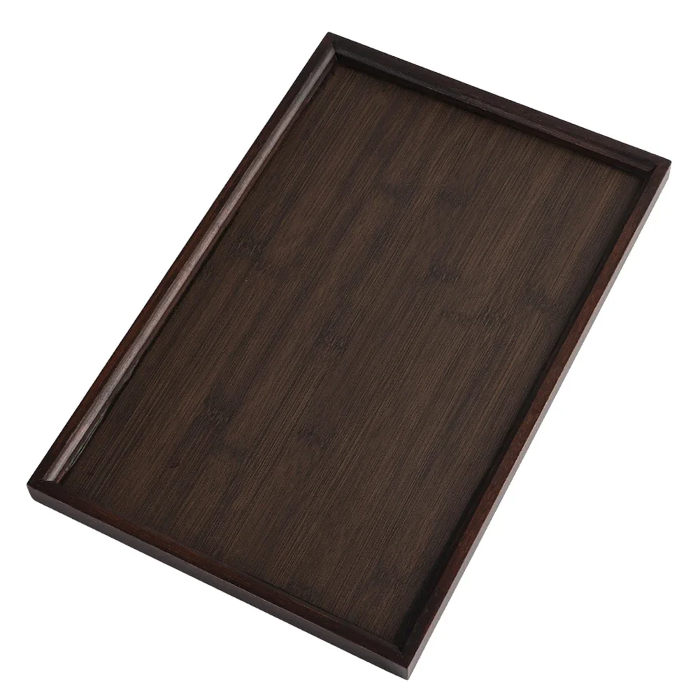 Elegant Wooden Rectangular Tea-Tray Solid Wood Tray Tea Cups Trays Stand Tray Wooden Hotel Dinner Plates Storage-Tray Tableware 3