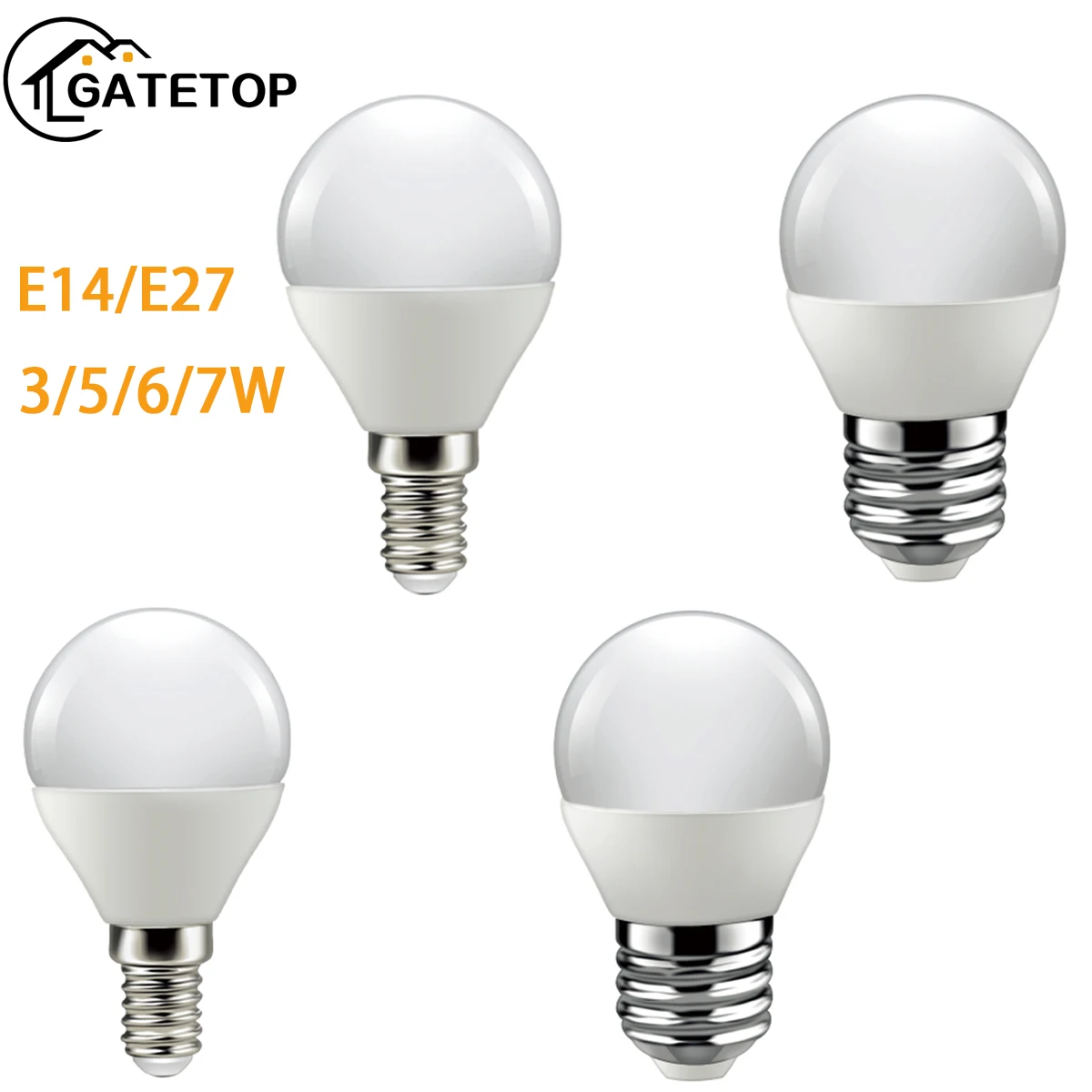 

Led Golf Bulb G45 3W 5W 6W 7W E14 E27 220V 1-10PCS 3000K 4000K 6000k Lamp Bulb Light For Room Kitchen Decoration