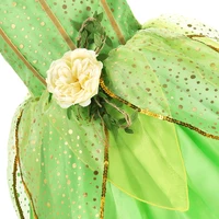 Robes de fée clochette d'été pour filles, Costume de Cosplay pour enfants, vêtements de princesse féerique à fleurs, tenue de fête de noël 5