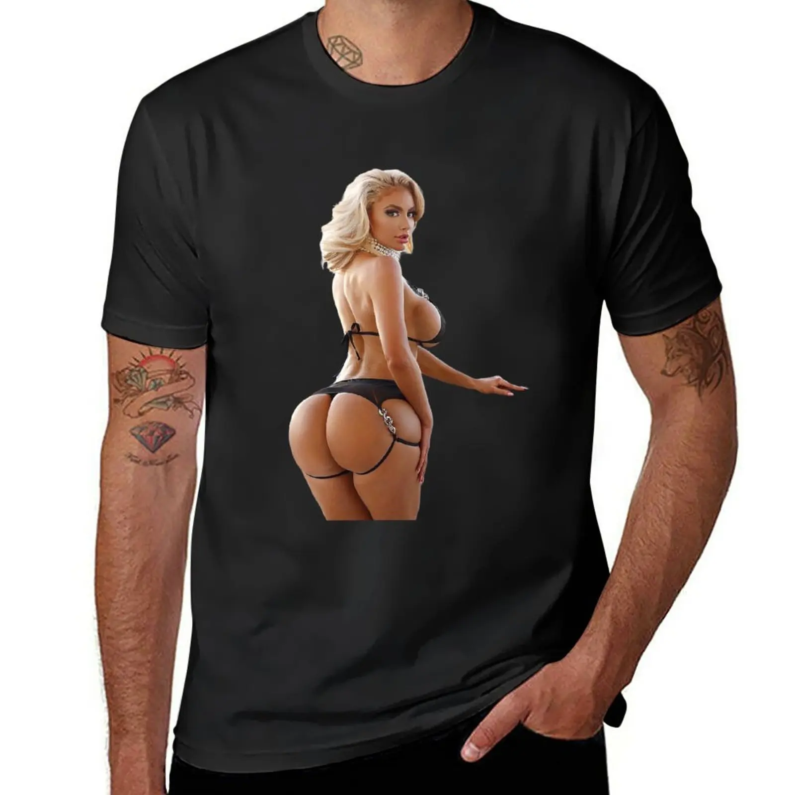 

New Sweet Like Shugar Booty Blonde With Fake Boobs In Sexy Lingerie T-Shirt custom t shirt funny t shirt oversized t shirt men