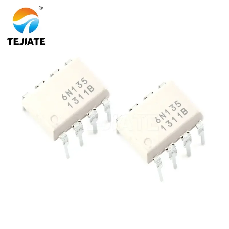 5PCS TEJIATE 광 커플러 6N135 6N136 6N137 고속 트랜지스터 광전 출력 광 절연체