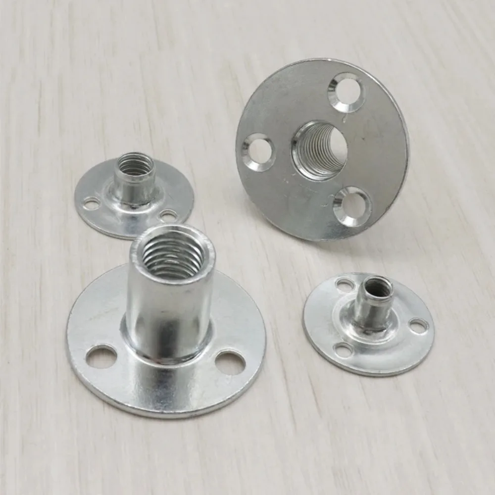 Description Picture 5 of item5Pcs/set Useful Metal Three-hole Locking Flange Nut Round Flat Nut Fastener Lock Nuts M6 M8 M10 Tee Furniture Nuts Screw