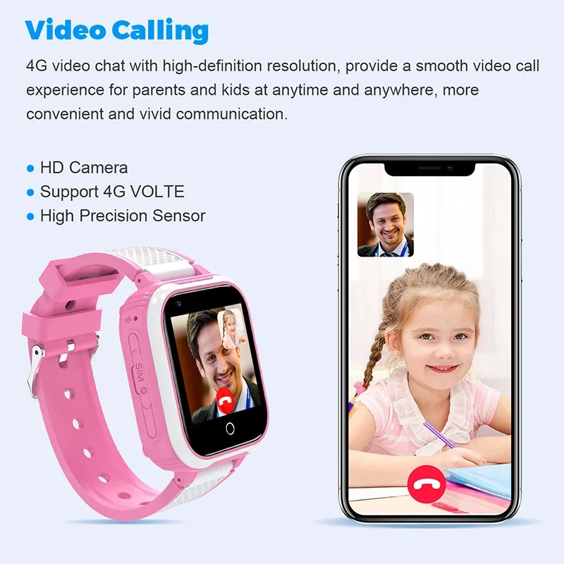 Xiaomi-reloj inteligente 4G para niños y niñas, dispositivo con tarjeta SIM,  videollamada, GPS, WIFI, rastreador, 2024 - AliExpress