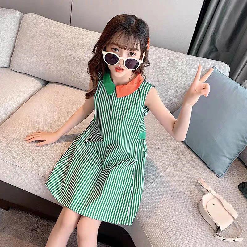 Summer Dress Girl 2023 New Child Casual Girls Dresses for School