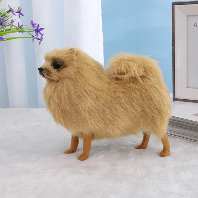 Realistische Pomeranian Simulatie Speelgoed Hond Puppies Levensechte Knuffel  Huisdier Hond Handgemaakte Kinderspeelgoed Geschenken - AliExpress