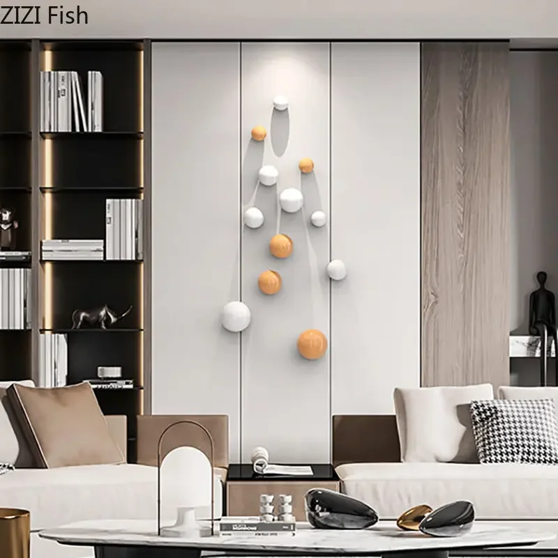 Simplicity Gold-plated Ball Wall Decoration Hanging Ornaments Room Aesthetics Decor Pendants Living Room Wall Background Display 2
