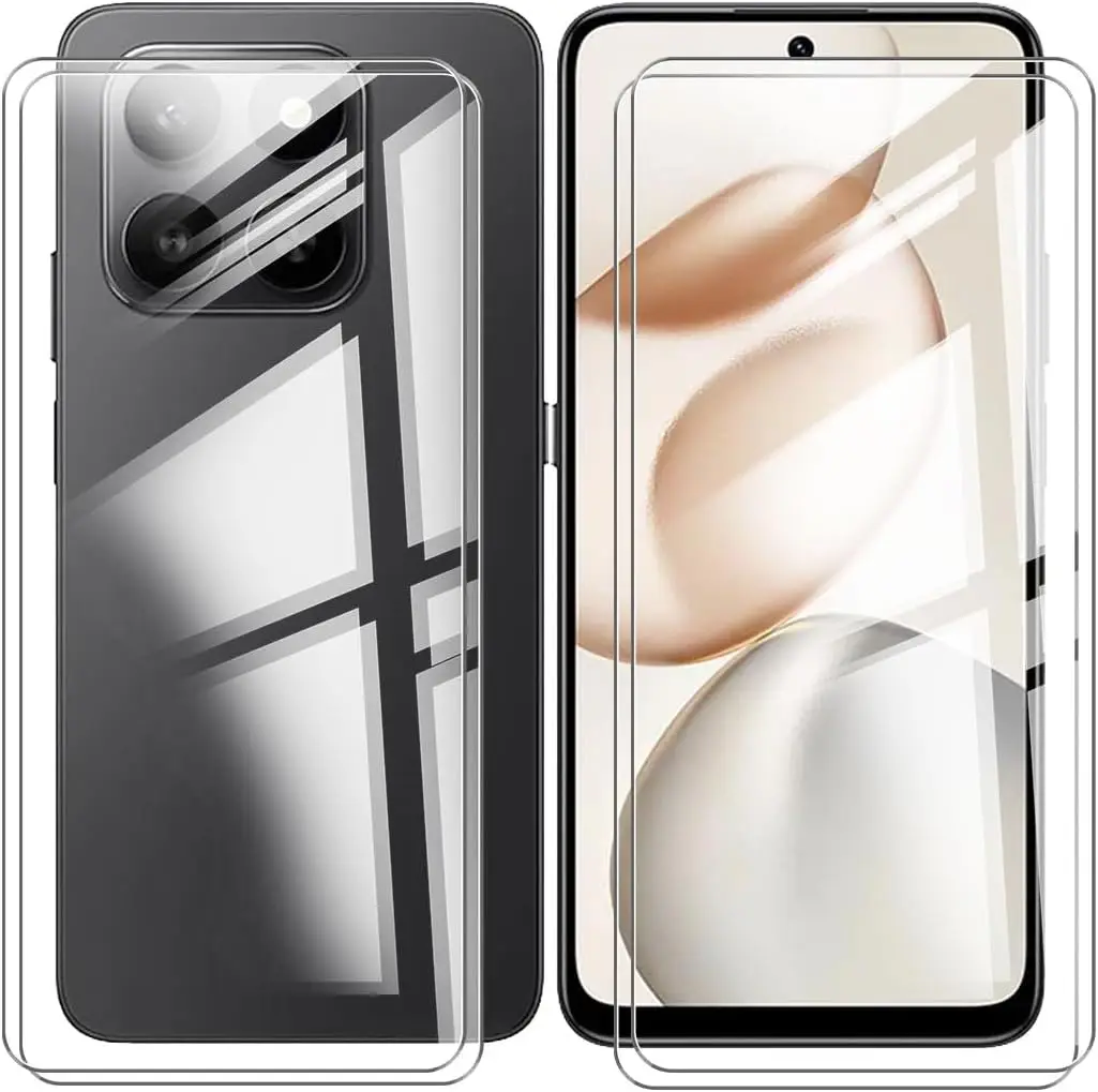 4-Pack Premium Tempered Glass Screen Protectors - Case-Friendly and Durable