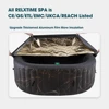 2 Person Inflatable Hot Tub, Oval Portable Blow Up Hottub, LED Light, Outdoor Spa with 100 Bubble Jets, Bathtubs 6