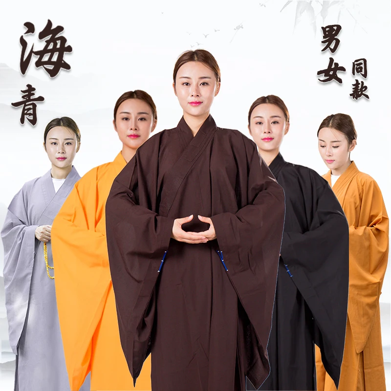 Yellow Linen Cotton Shaolin Monk Clothes Kid Buddhist Meditation Monk Clothing For Men Women Robe Uniform Chinese Costume Schema buddhist clothing,chinese traditional suit