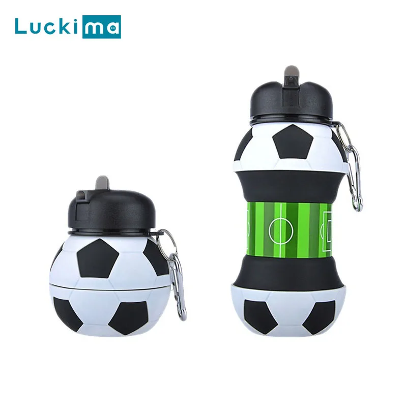 

550ml Folding Cup Portable Sports Silicone Water Bottles Eco-Friendly Foldable Cup With Lanyard Heat Resistant Collapsible Cups
