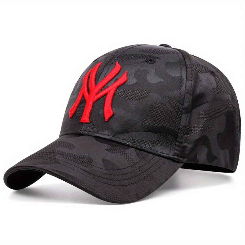

Camouflage Baseball Caps For Men New York Embroidery Sun Cap Male Outdoor Casual Sports Snapback Hats Adjustable Trucker Hat