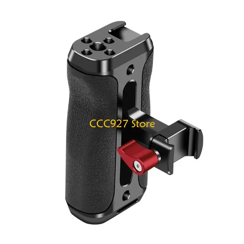 B03F Aluminum Alloy Camera Side Handle Ergonomic Camera Handgrip Cold Shoe Interfaces for Enhances Photography Experience