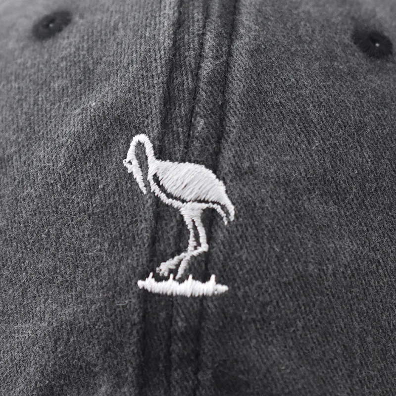 Flamingo Embroidered Cotton Baseball Caps Women Men Summer Anti-Sun Peaked Unisex Trucker Gorras Hip Hop Beach Fishing Sun Hat