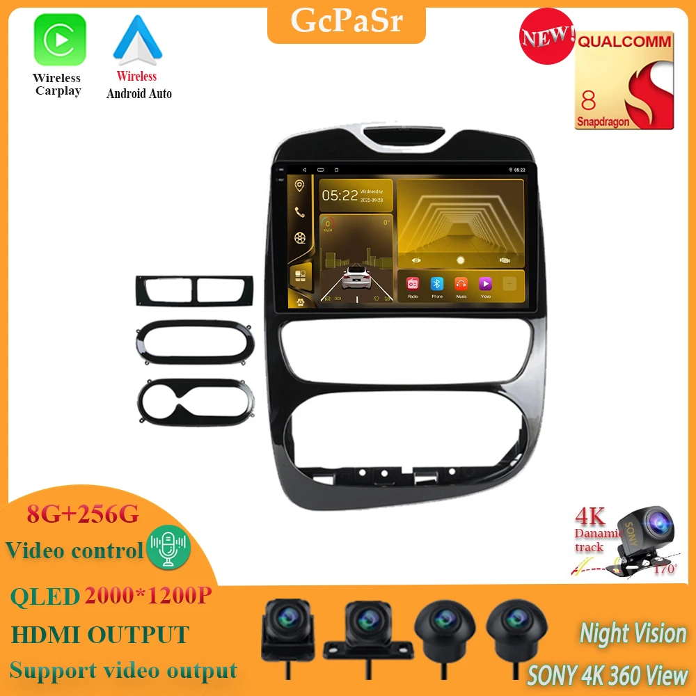 2 Din Android Radio Wireless CarPlay For Renault Clio4 BH98 KH98 2012-2018  Multimedia Player Bluetooth Navigation GPS Autoradio - AliExpress