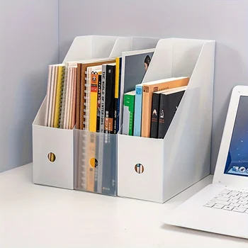 Organizer da scrivania multiuso in plastica: supporto per libri e portadocumenti per forniture per ufficio e cancelleria