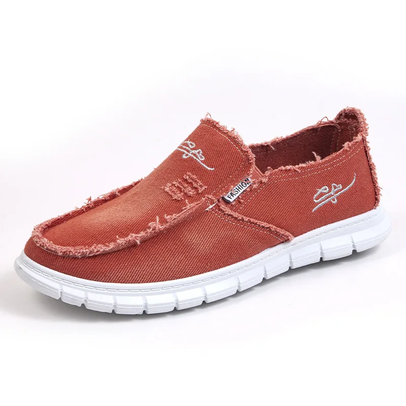 Men's Washed Fabric Casual Shoes Anti Slip and Wear-resistant Driving Shoes Canvas Shoes 5