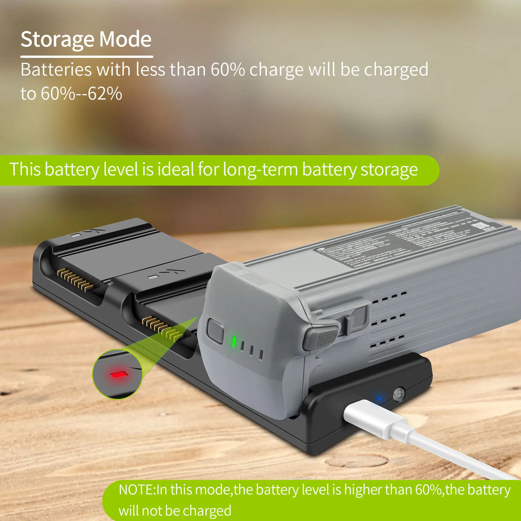 Chargeur 3 en 1 pour DJI Air 3/Air 3S - 97g, 100W Max