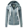2024 Autumn/Winter New Women's Personalized Fashion Sports Hoodie Long Sleeve Drawstring Pocket Zipper Coat Woolen Sweater Top 3