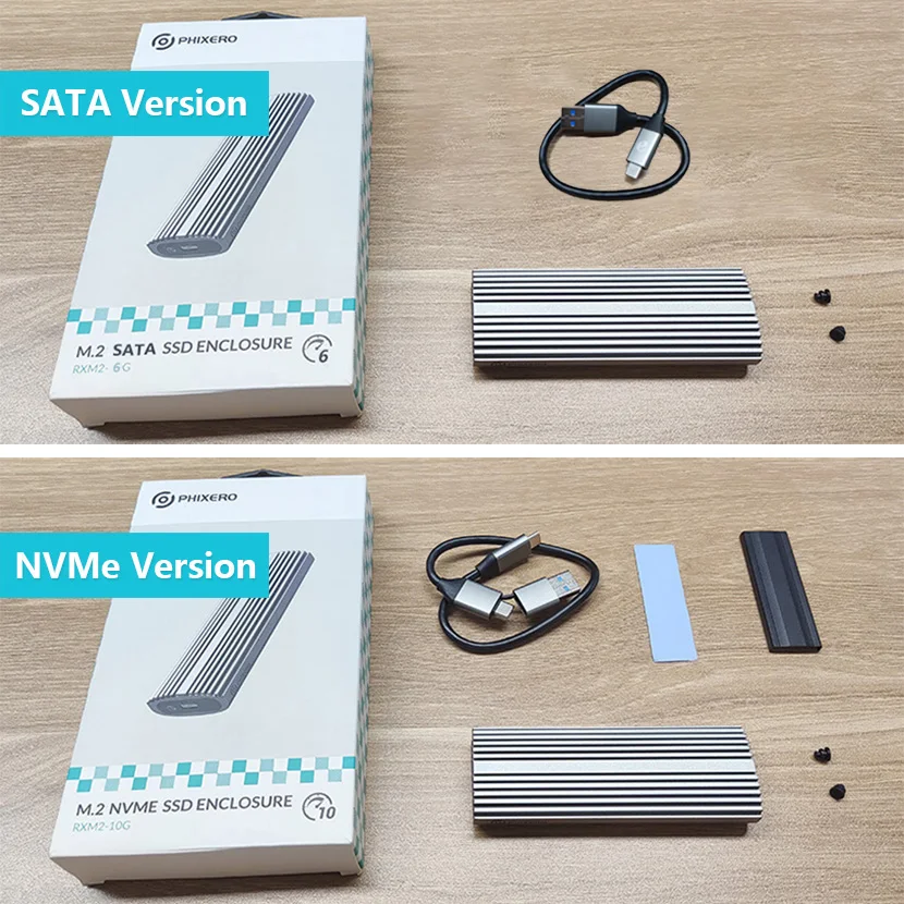 PHIXERO PCIe NVMe SSD Ŭ, NGFF SATA HD  ̽, C ŸԿ USB ϵ ̺  , M2 ݼ Ŀ, PC ƮϿ