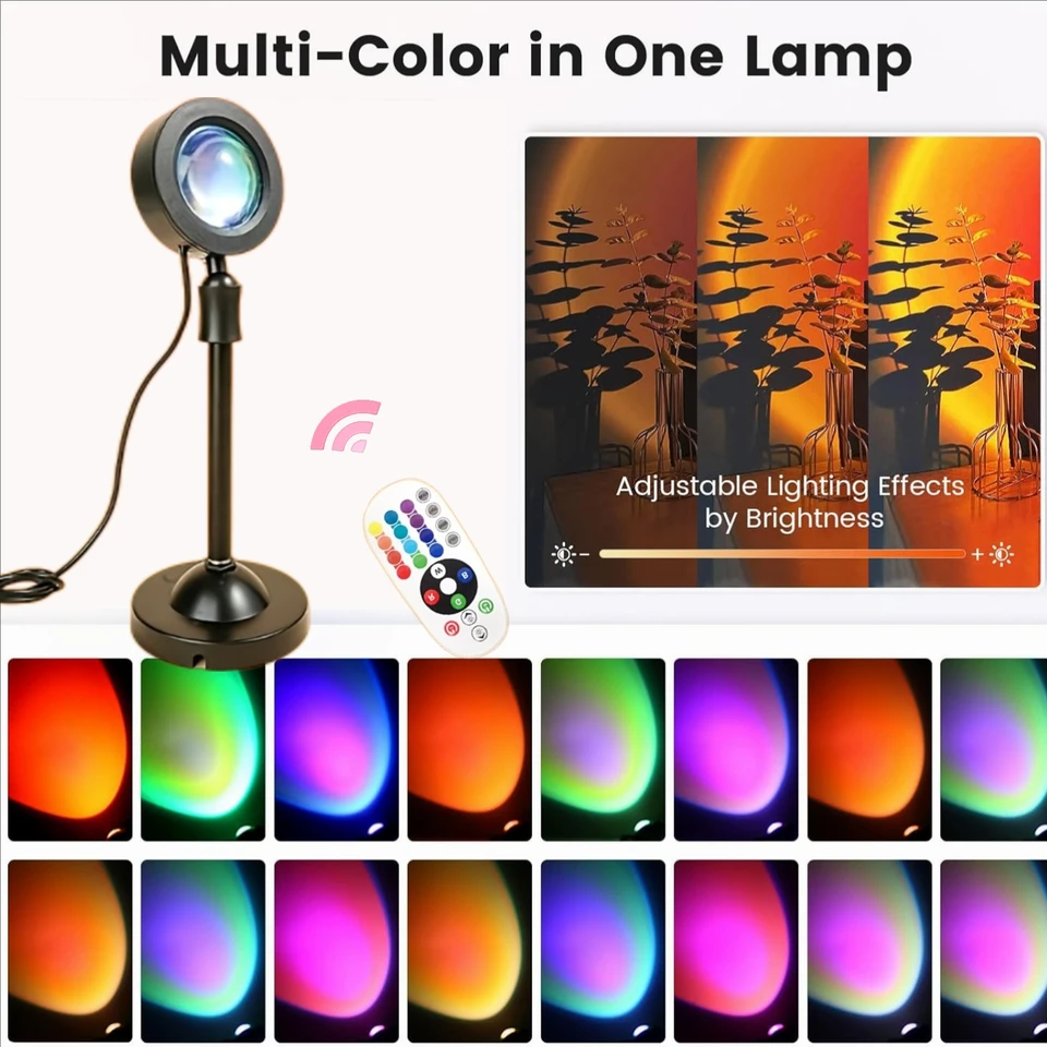 USB LED RGB Sunset Projector Night Light