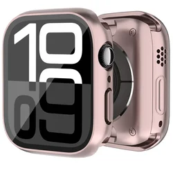 Premium Tempered Glass and Hard PC Case Screen Protector - 40mm (Rose gold)