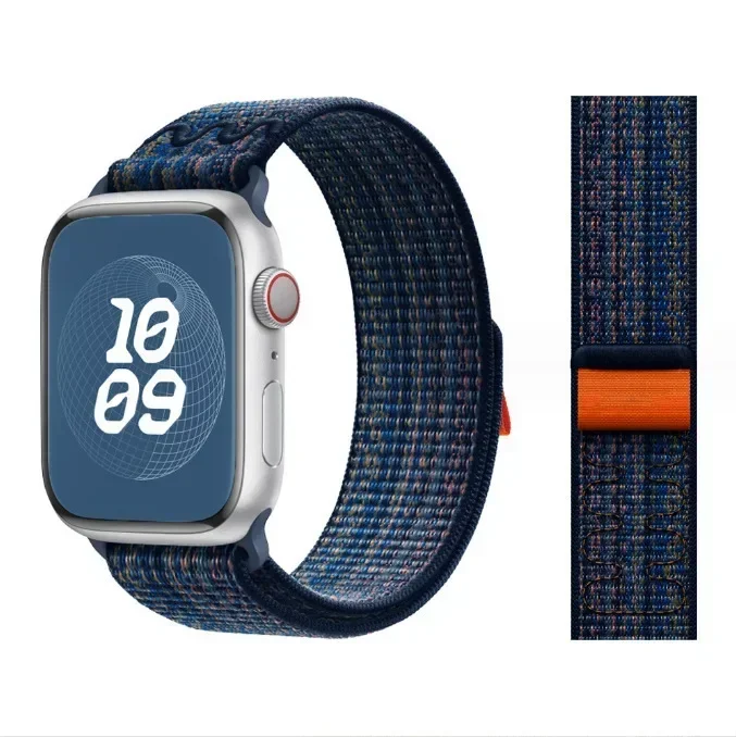 Nike Nylon Sport Loop Bracelet for Apple Watch - Compatible Sizes 42mm-49mm