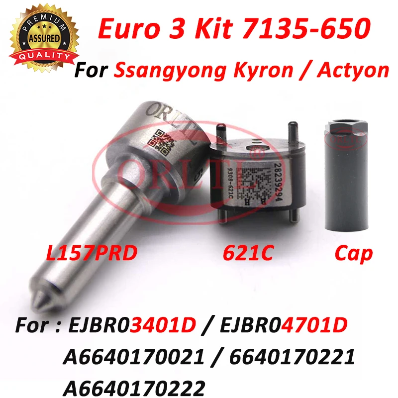 

Repair Kits 7135-650 Nozzle L157PRD Control Valve 9308-621C For Ssangyong Euro 3 EJBR03401D,EJBR04701D,A6640170021,A6640170221