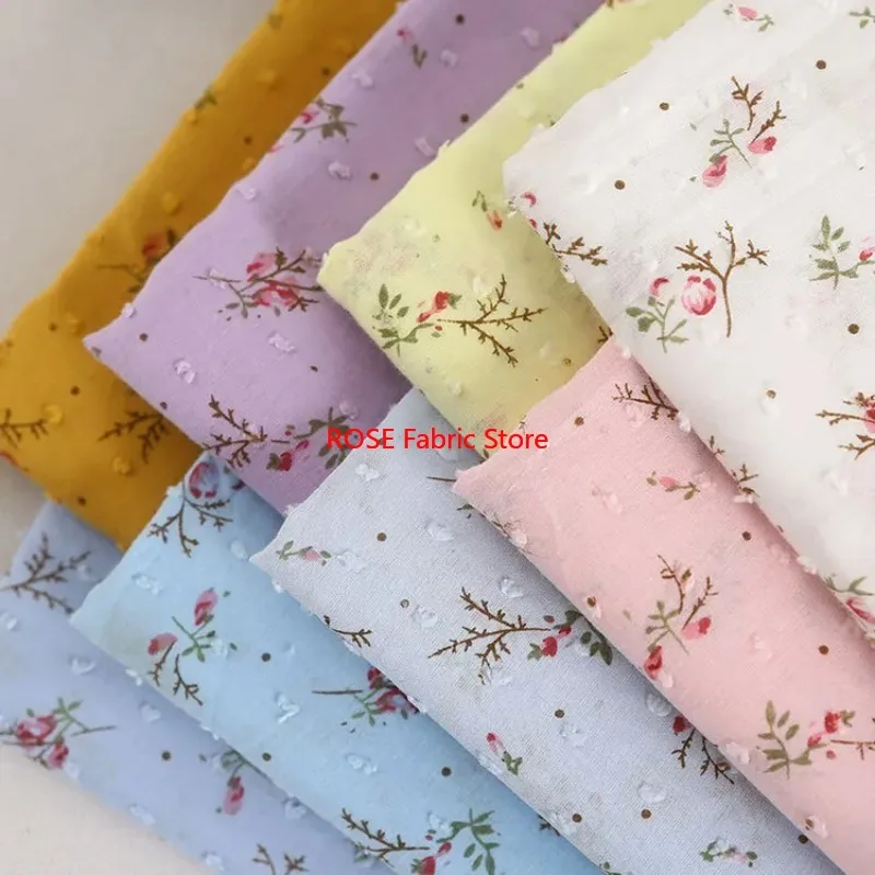 Vibrant Pink Floral Cotton Fabric