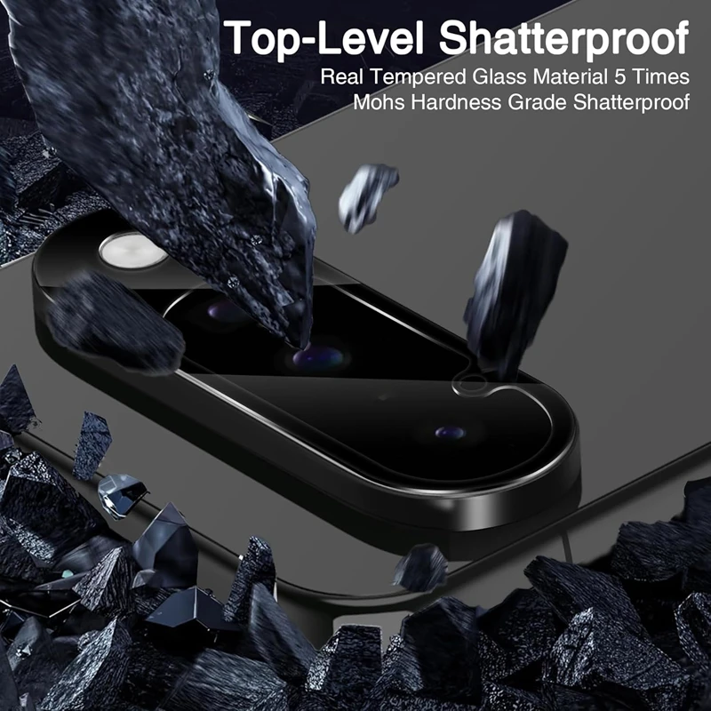 3D Curved Camera Lens Protectors - 9H Tempered Glass Cover Film, 1/3/5 Pack