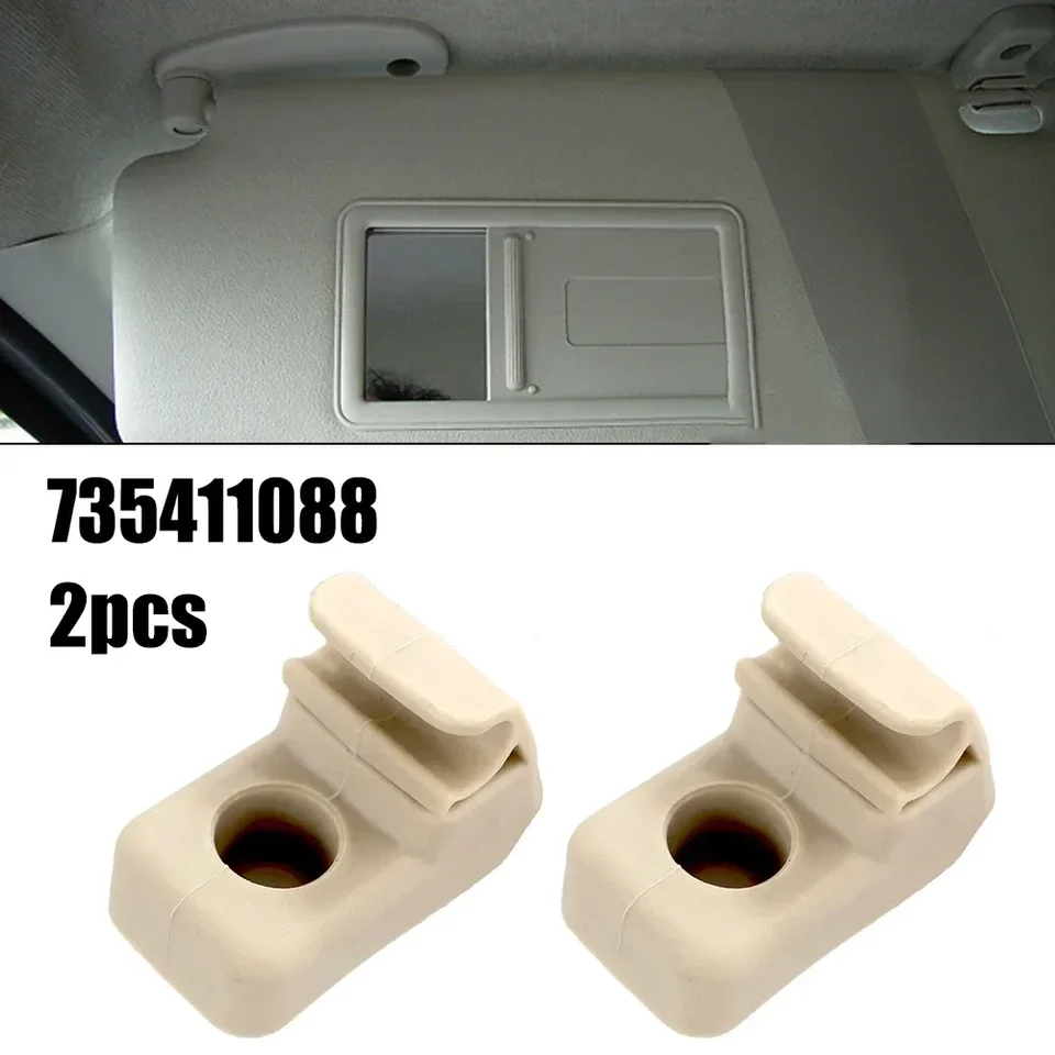 Support De Pare-soleil Fiat Grande Punto - Pièce D'origine 735411088 En ABS Beige, Installation Directe Sans Outil