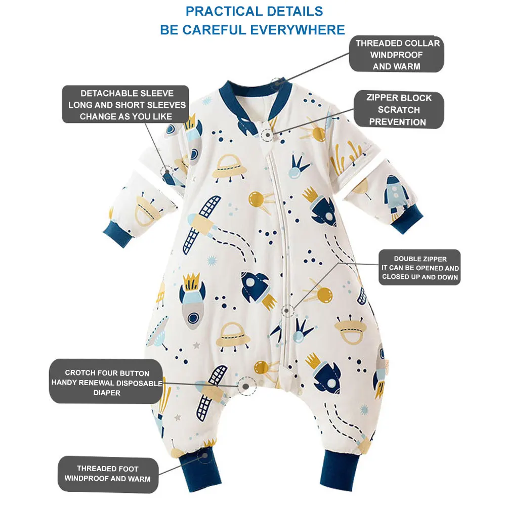 Back view of baby sleepsack