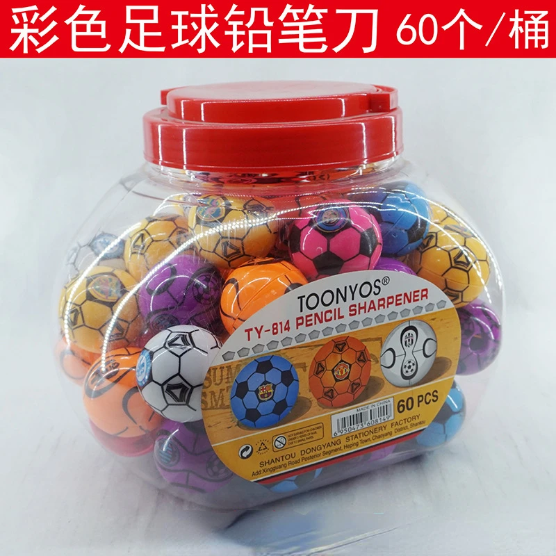 

60p/box Fashion Mini Soccer Pencil Sharpener For Kids Creative Trend Football Shape Sharpeners Practical Office School Supplies