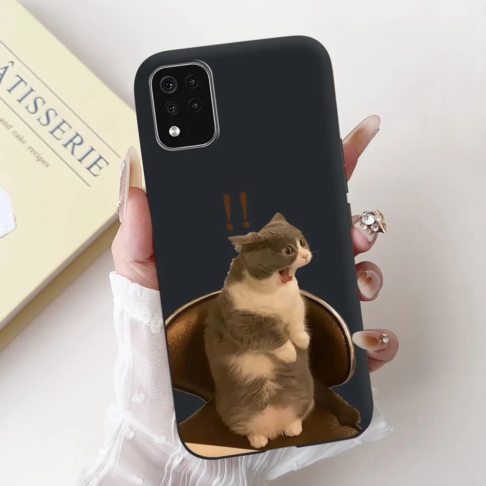 New Cute Cartoon Floral Phone Case, Black Silicone Soft Cover
