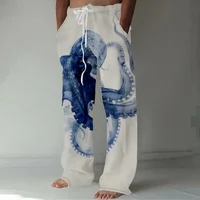 Koi Fish X-Ray Art Print Wide Leg Pants Harajuku Casual Pants Unisex Hipster Octopuses Trousers Streetwear Men Women Clothing 1
