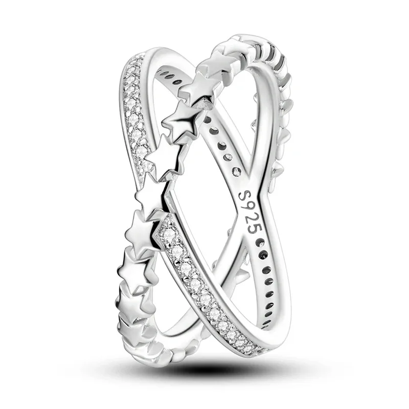 Elegant 925 Silver Zircon Bow Ring – Shimmering Fine Jewelry Gift