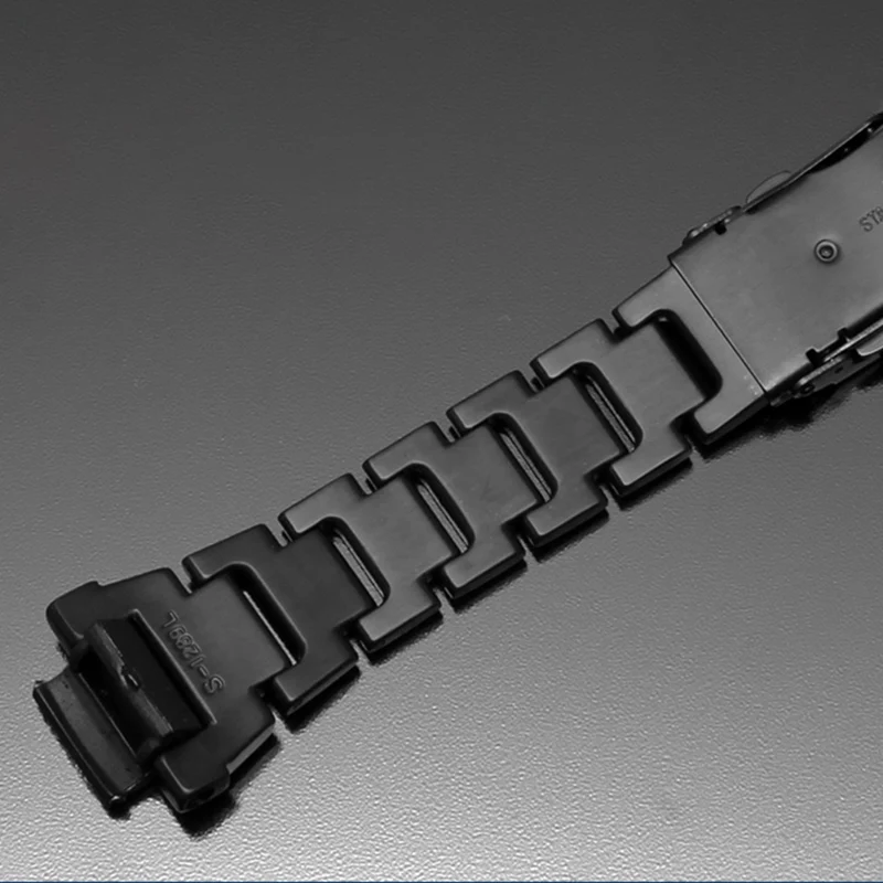 CINTURINO OROLOGIO 12mm NERO GOFFRATURA COCCODRILLO CINTURINO PELLE