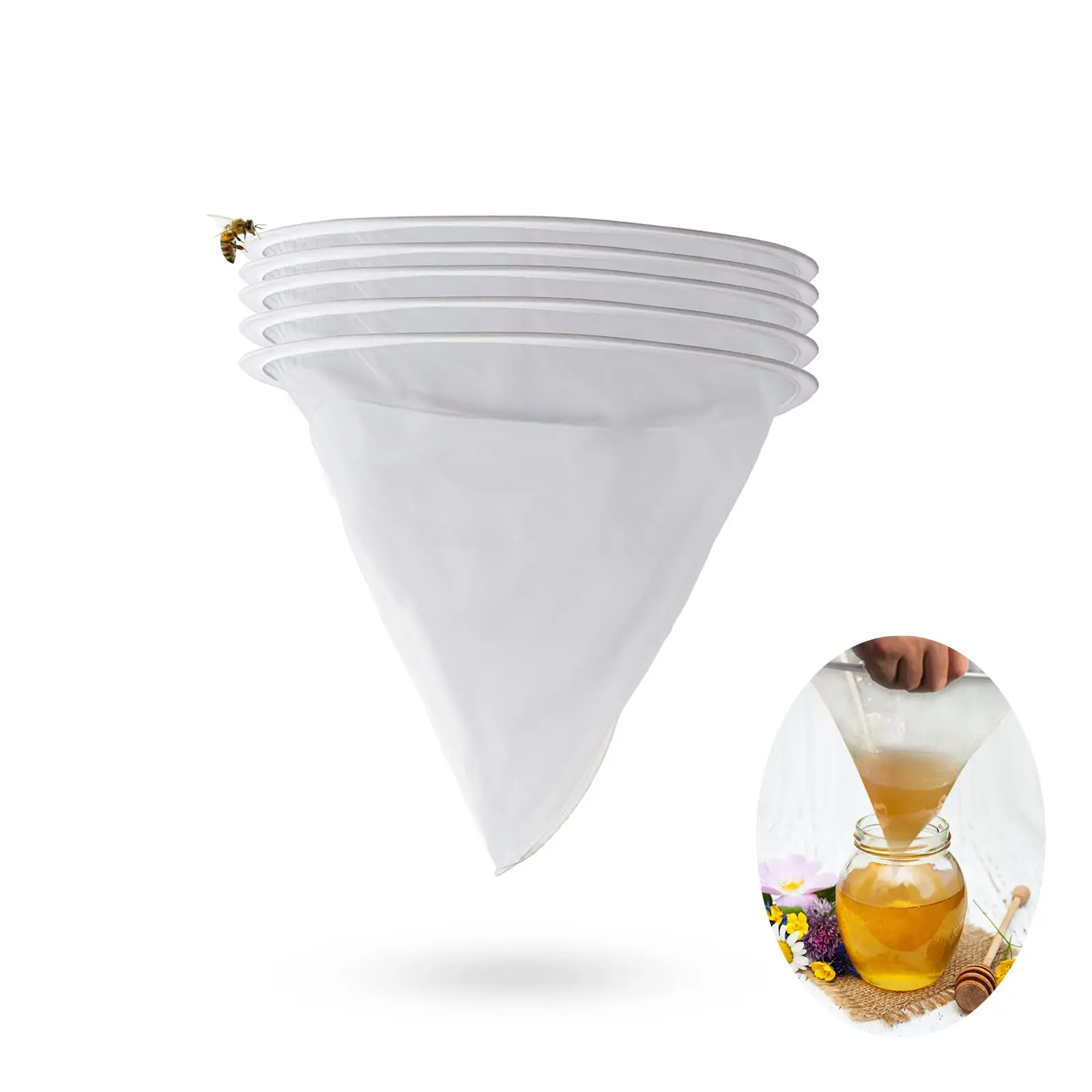 Apiary Equipment Beekeeping Honey Strainer Filter Fiber Net Screen Fiber Bee Filter Net Screen Apiary Equipment