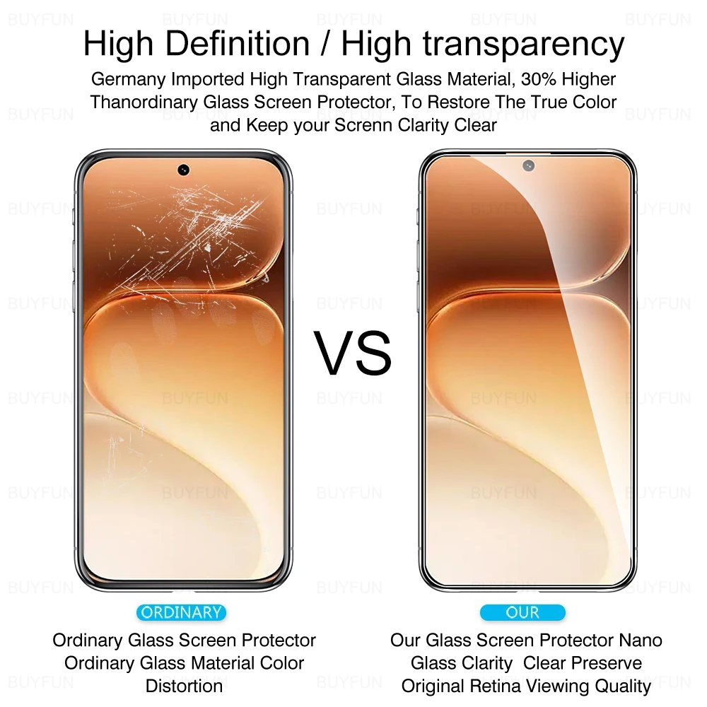 3-Piece HD Screen Protector Glass for Honor - Case Friendly Protective Film, 6.57