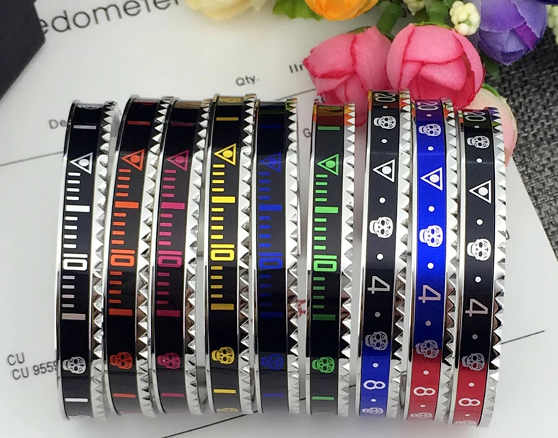 

Dial Steel Speedometer surfer Bangle man Bracelet skull Multi Bracciale unisex Speedometer nuova collezione