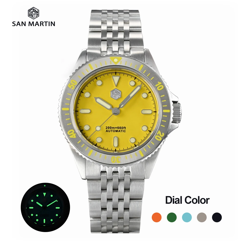 メンズ自動機械式時計,38mm,トレンディ,ヴィンテージ,ミヨタムーブメント,ステンレススチール,サファイア,8215 m,防水ダイバー,200