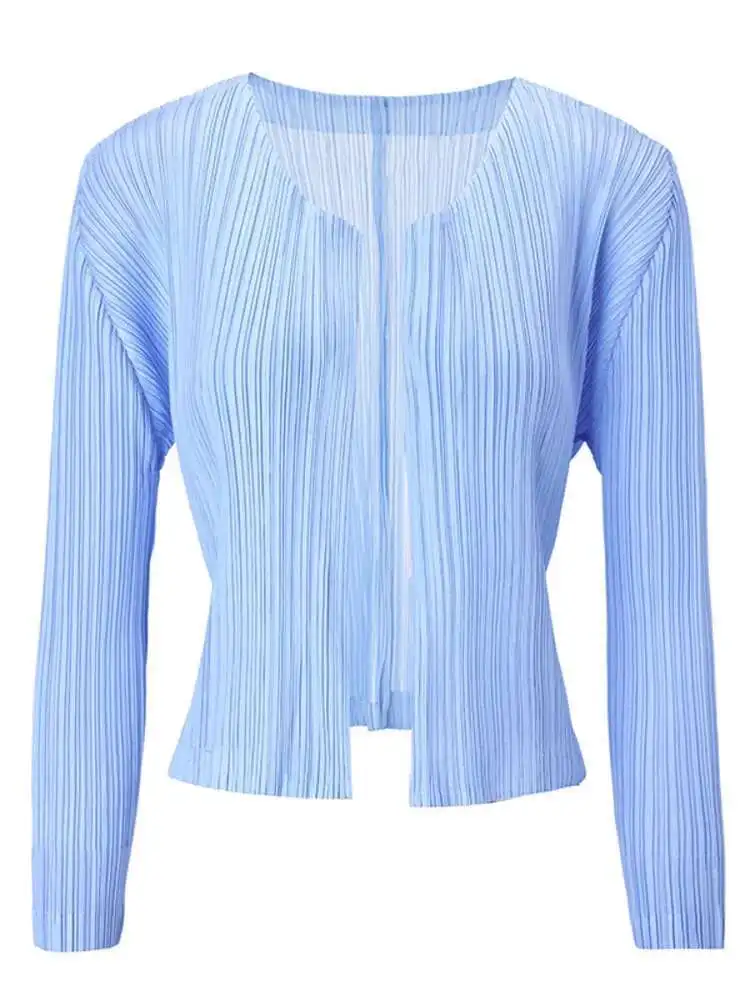 รูปสินค้า เสื้อสเวตเตอร์ผ้าถัก น้ำหนักเบา ป้องกัน UV ใส่สบายตลอดฤดูร้อน