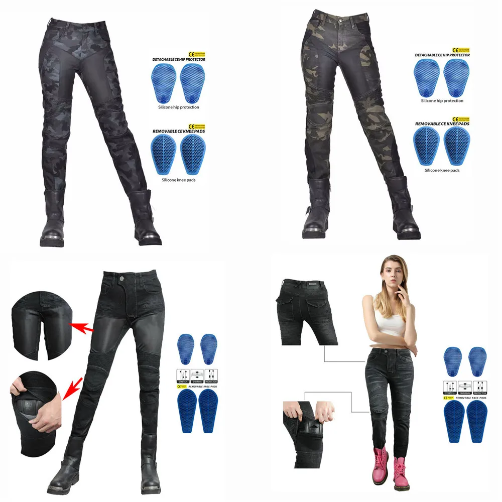 Camo Dual Spring Summer Riding Collection Pantaloni Da Moto Da Donna Pantaloni Da Moto Classici In Denim Da Moto Jeans Elasticizzati Da Motocicleta