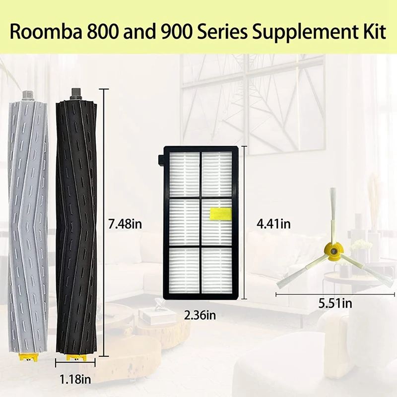 Kit de repuesto para Irobot Roomba serie 800, piezas de repuesto para  aspiradora serie 900, filtros HEPA, cepillos laterales principales -  AliExpress