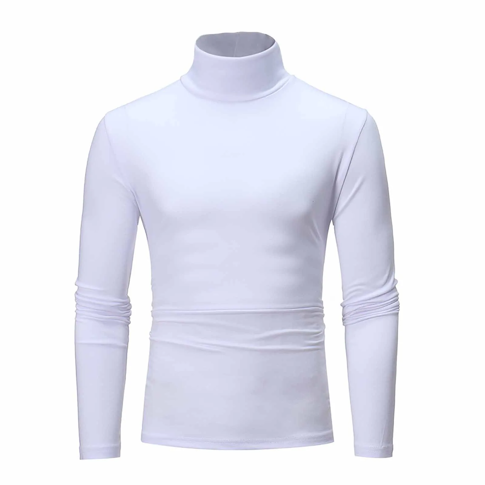 New High Quality Men'S Sweater Cotton Sweater Men'S Pullover Half High Collar Soft And Warm Knitted Men'S Slim Fit Knitwear 3