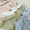 Cute Rabbit Knitting Baby Comfort Towel Comforter Blanket Soft Newborn Sleeping Dolls Kids Sleep Toy Soothe Appease Towel 1