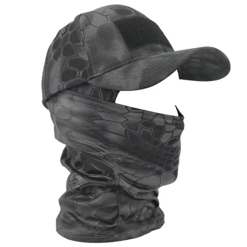 Enhanced Tactical Balaclava Sun Hat Set - Full Face Protection with Camouflage Design