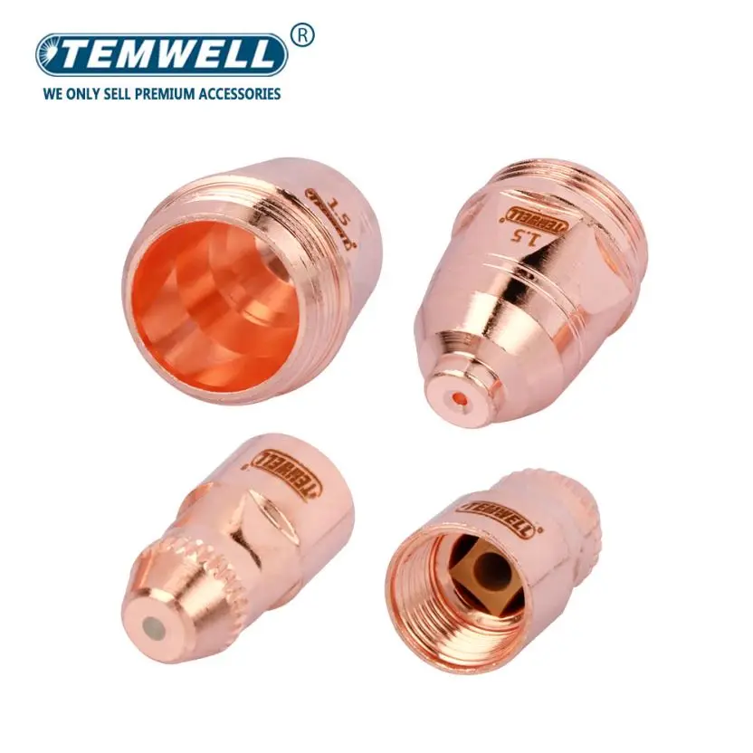 20/40pcs p80 Plasma elektroden düse 1.1/1.3/1.5/1,7mm Schneid brenner 60a 80a 100a p80 cnc lectrode Plasmas ch neider Zubehör – Detail 3