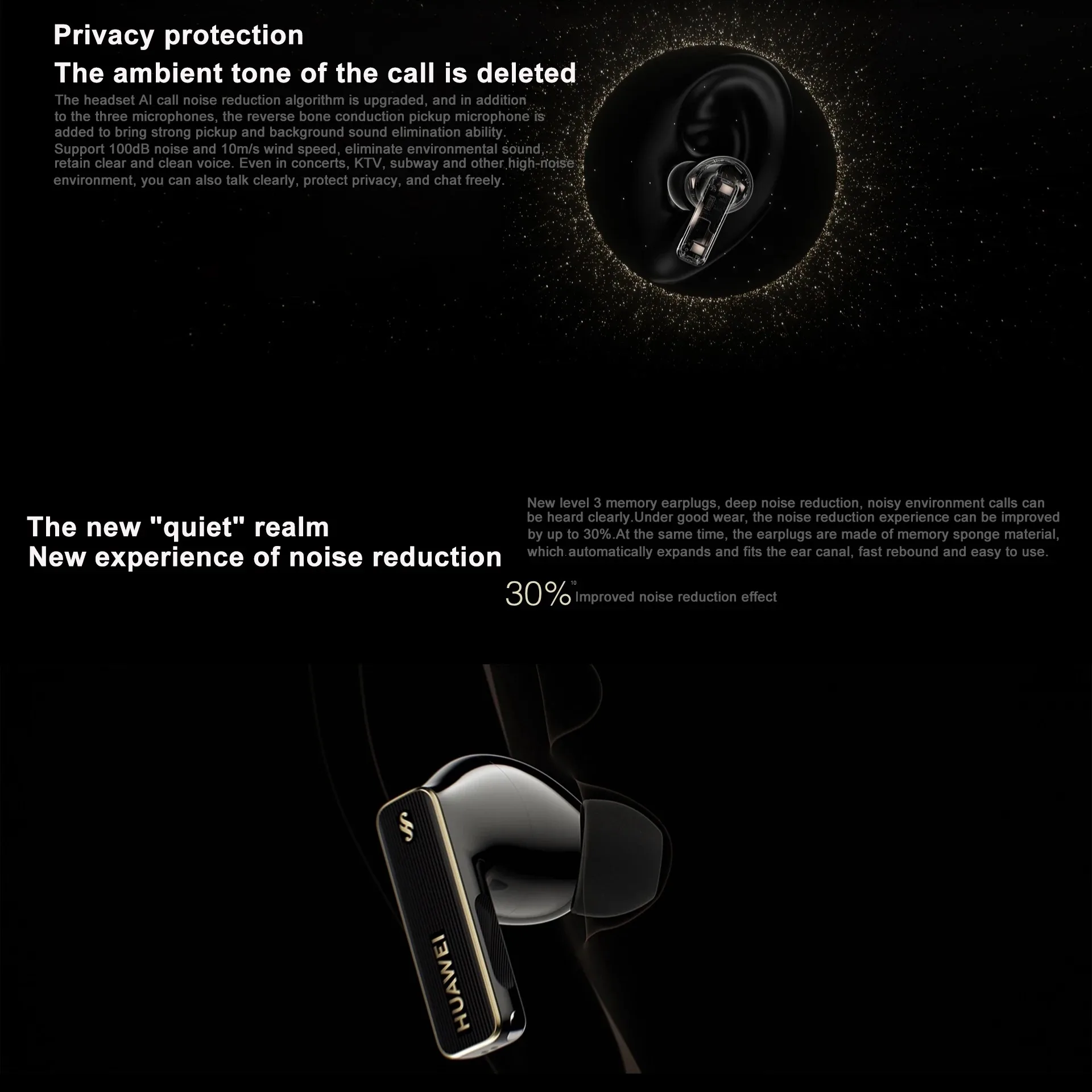 Huawei FreeBuds Pro 4 Earphones Wireless Bluetooth 5.2 Active
