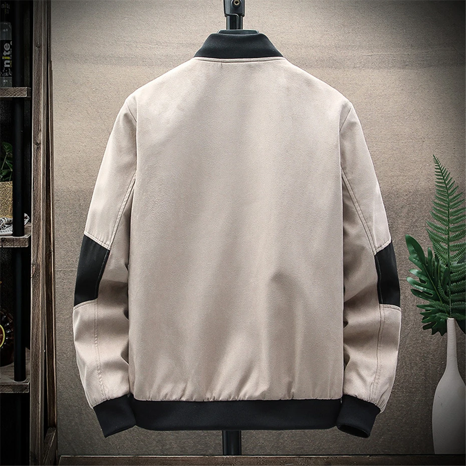 Varsity Jacket Men Baseball Jacket Coat Fashion Streetwear Patchwork Jackets Male Outerwear